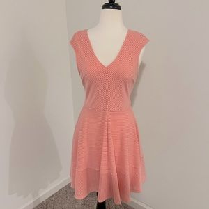 Coral colored summer dress. Bar III medium sized.